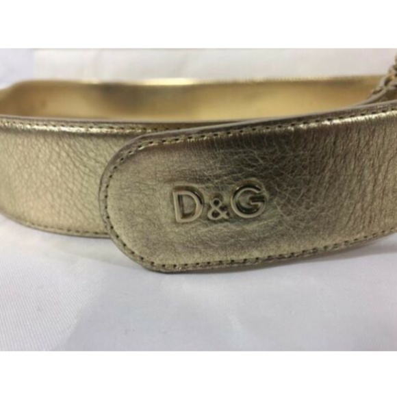 Dolce Gabbana Womens Belt Wide Golden Buckle 36\